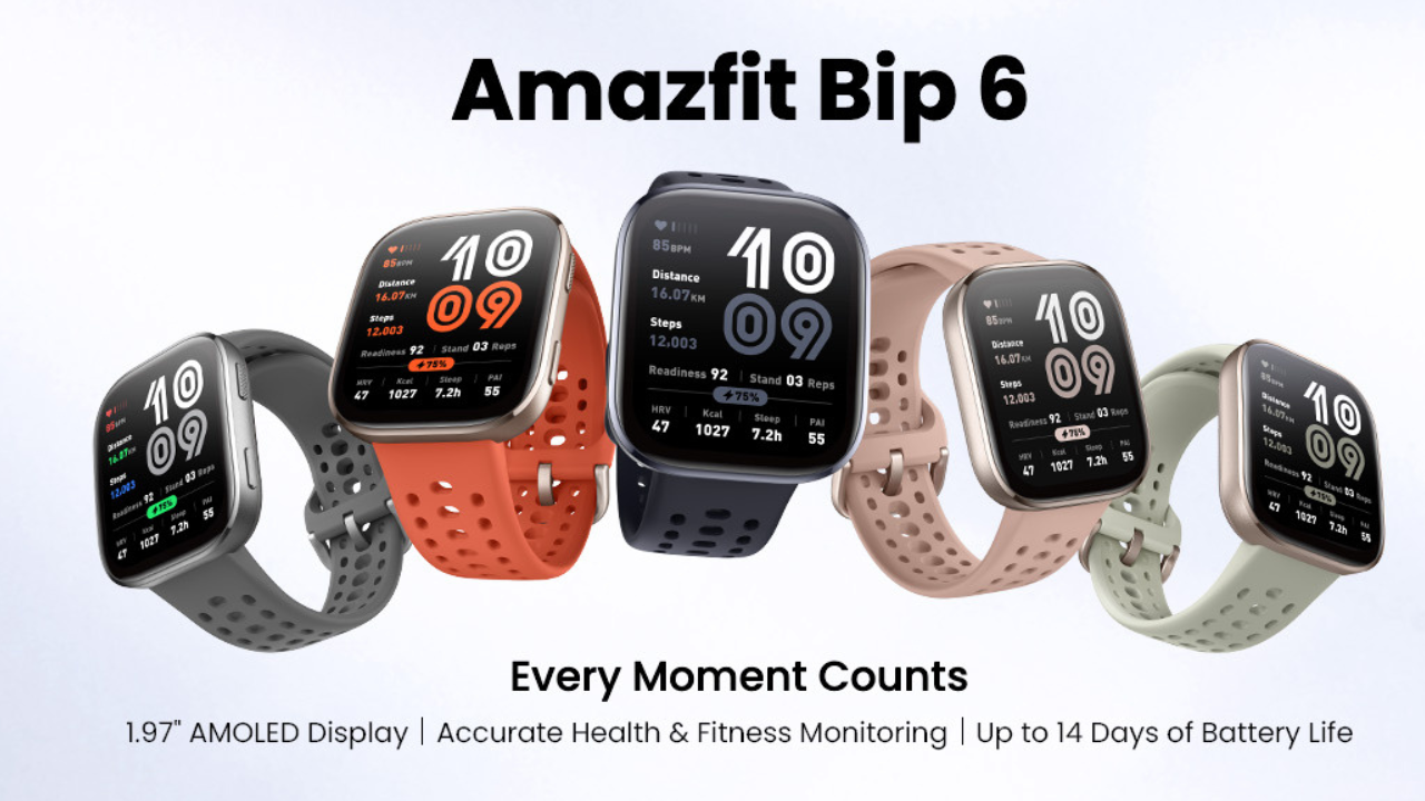 5. Amazfit Bip 6 – Best Battery Life